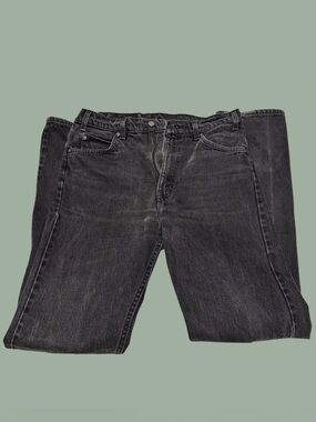 Vintage Men’s Orange Tab Levi’s - Black, Straight Leg